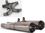 Uncatalysed Exhaust System Without Sound Certification Conical Stainless Steel Endcap Carbon - Zard Compatible With Triumph Thruxton 1200 R Rs (2021-2023)