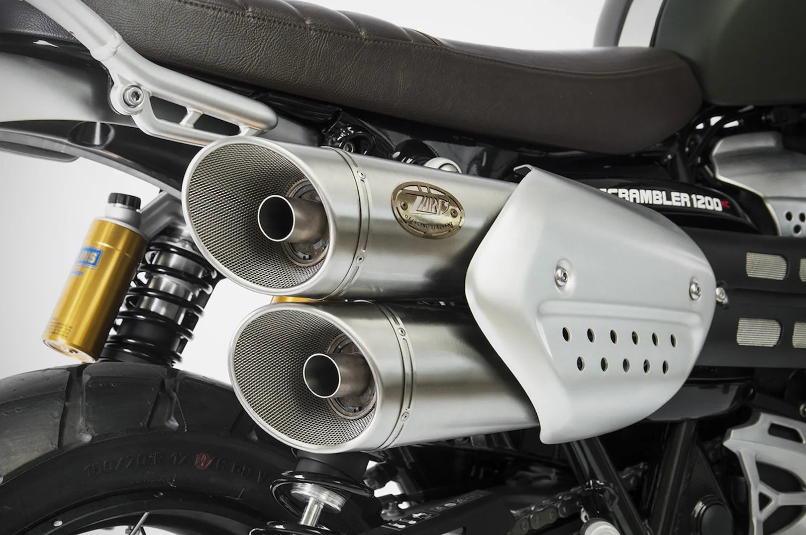 Complete Exhaust System Without Catalytic Converter And Without Sound Certification Stainless Steel - Zard Compatible With Triumph Scrambler 1200 (2019-2020)