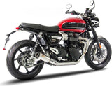 Complete Exhaust System Without Catalytic Converter And Without Sound Certification Sp Stainless Steel Endcap Carbon - Zard Compatible With Triumph Speed Twin 1200 (2019-2023)