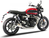 Complete Exhaust System Without Catalytic Converter And Without Sound Certification Sp Stainless Steel Endcap Carbon - Zard Compatible With Triumph Speed Twin 1200 (2019-2023)