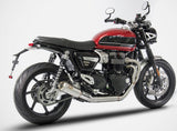 Exhaust Tip Without Sound Certification Sp Stainless Steel - Zard Compatible With Triumph Speed Twin 1200 (2019-2020)