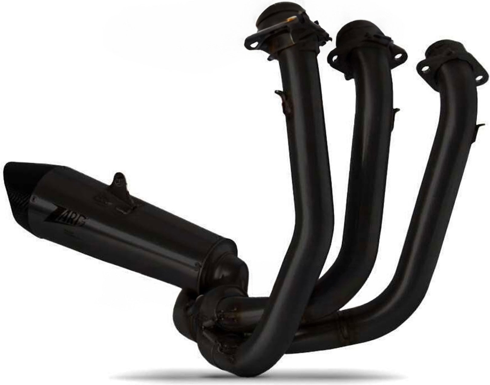 Complete Exhaust System Without Catalytic Converter And Without Sound Certification Titanium Black Endcap Carbon - Zard Compatible With Triumph Tiger 660 Sport (2021-2023)