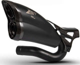 Exhaust Tip Without Sound Certification Steel Black Endcap Carbon - Zard Compatible With Triumph Scrambler 1200 (2019-2020)