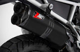 Exhaust Tip Without Sound Certification Titanium Black Endcap Carbon - Zard Compatible With Triumph Tiger 900 (2020-2023)
