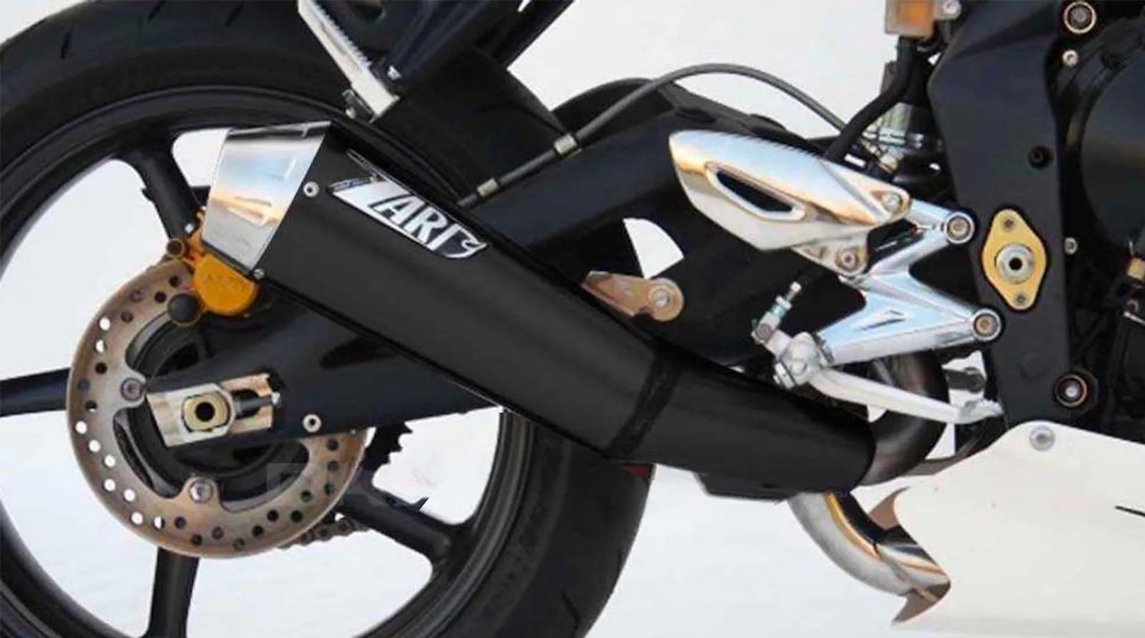 Complete Exhaust System Without Catalytic Converter And Without Sound Certification Conical Steel Black - Zard Compatible With Yamaha T-Max 500 (2008-2011)