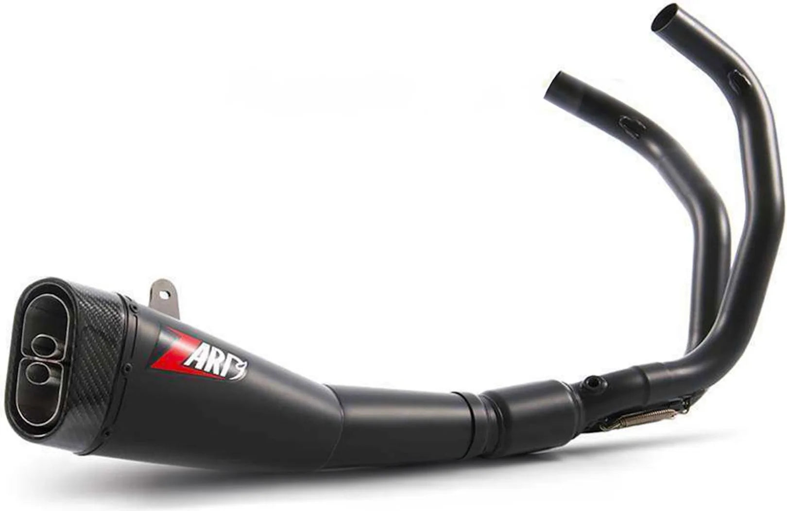 Complete Exhaust System Without Catalytic Converter And Without Sound Certification Steel Black Endcap Carbon - Zard Compatible With Yamaha Mt-07 (2014-2023)