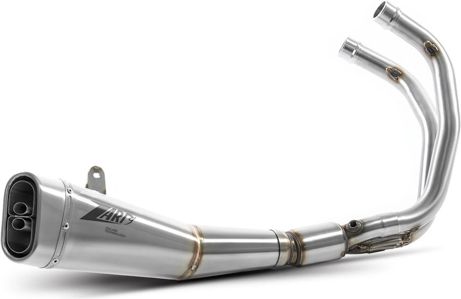 Complete Exhaust System Without Catalytic Converter And Without Sound Certification Stainless Steel - Zard Compatible With Yamaha Mt-07 (2014-2023)
