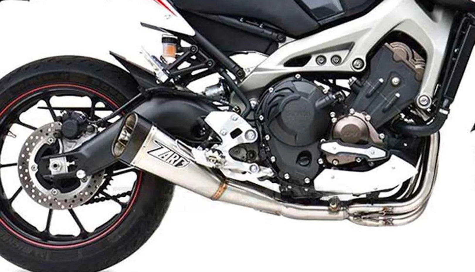 Complete Exhaust System Without Catalytic Converter And Without Sound Certification Stainless Steel - Zard Compatible With Yamaha Mt-09 (2013-2016)