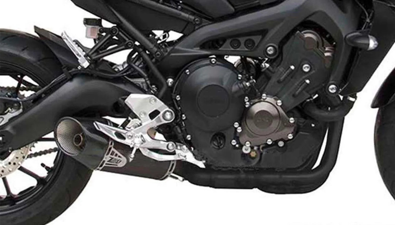 Complete Exhaust System Without Catalytic Converter And Without Sound Certification Steel Black Endcap Carbon - Zard Compatible With Yamaha Tracer 900 (2017-2020)