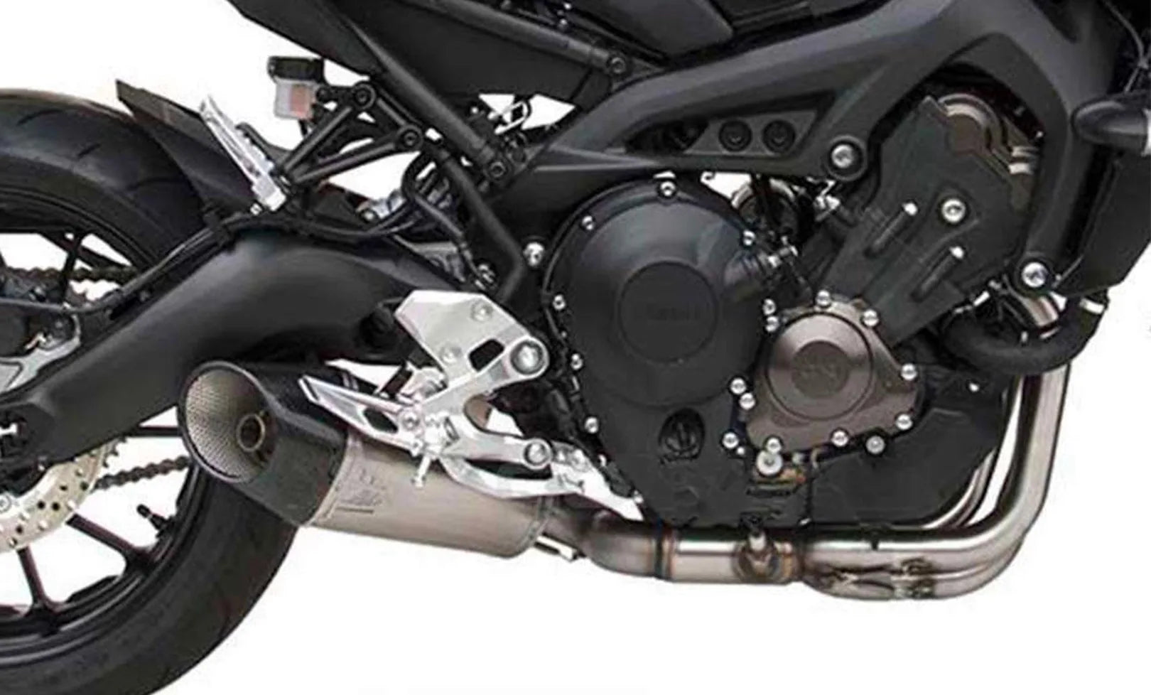 Complete Exhaust System Without Catalytic Converter And Without Sound Certification Titanium Endcap Carbon - Zard Compatible With Yamaha Xsr 900 (2017-2020)
