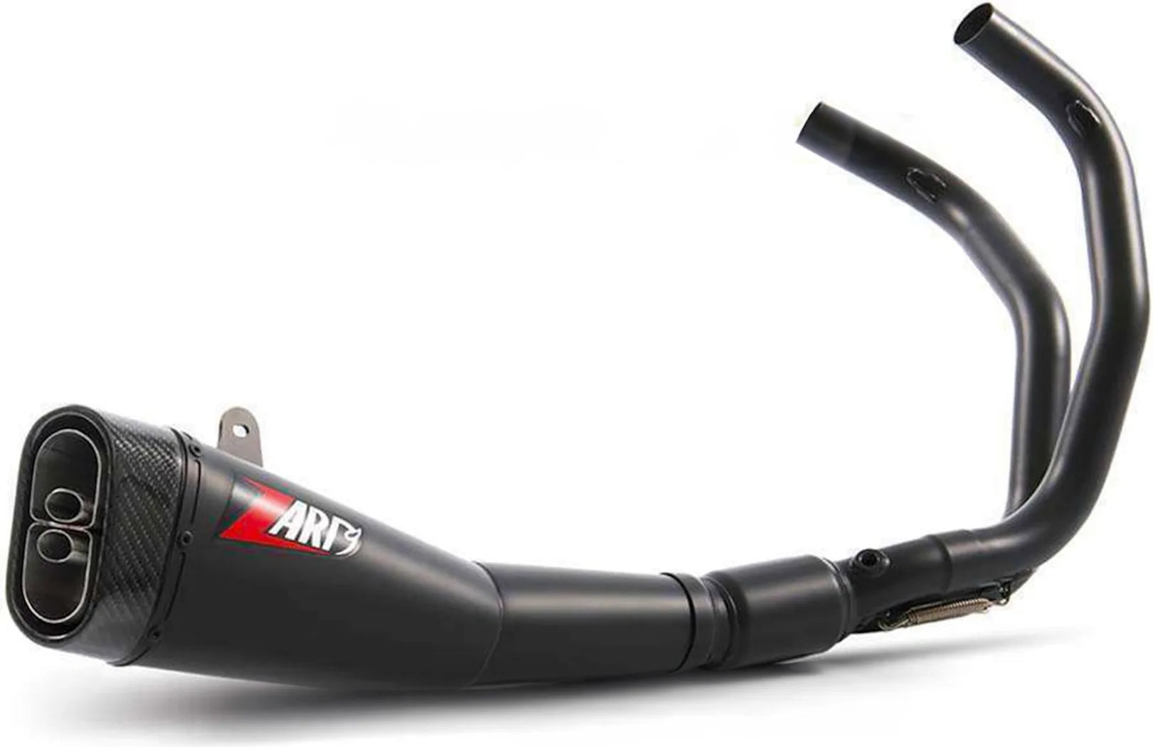 Complete Exhaust System Without Catalytic Converter And Without Sound Certification Steel Black Endcap Carbon - Zard Compatible With Yamaha R7 (2021-2023)