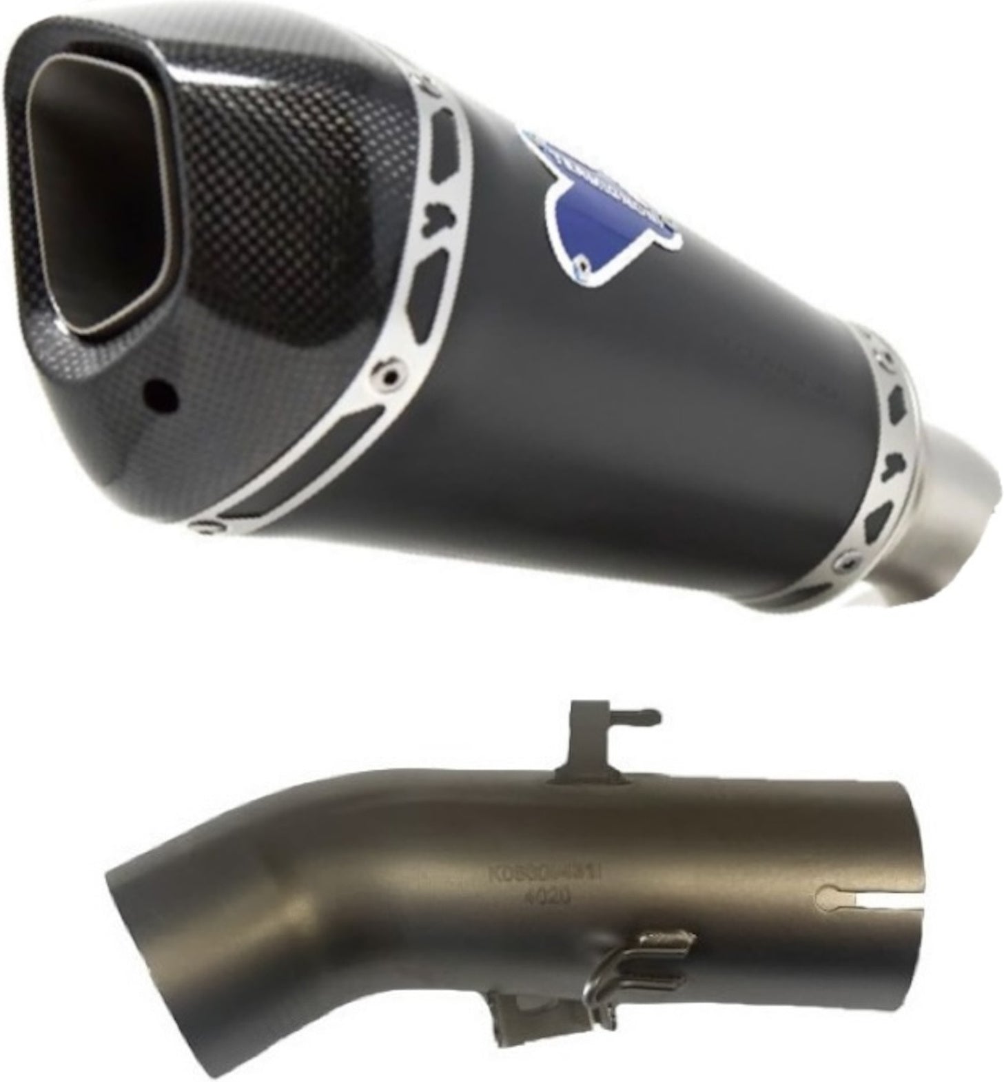 Exhaust Tip Without Sound Certification Relevance Titanium Black Carbon Cap - Termignoni Compatible With Benelli Leoncino 500 (2018-2020)