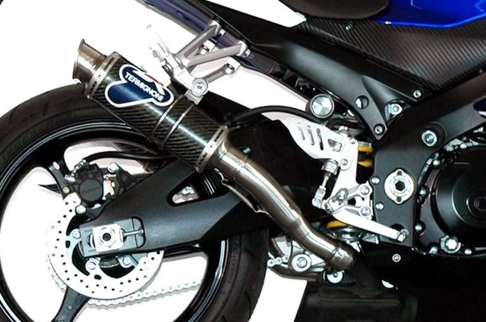 Dual Exhaust System With Sound Certification Round Carbon - Termignoni Compatible With Suzuki Gsx-R 1000 (2007-2008)