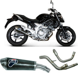 Exhaust Tip With Noise Certification Oval Carbon - Termignoni Compatible With Suzuki Gladius (2009-2019)