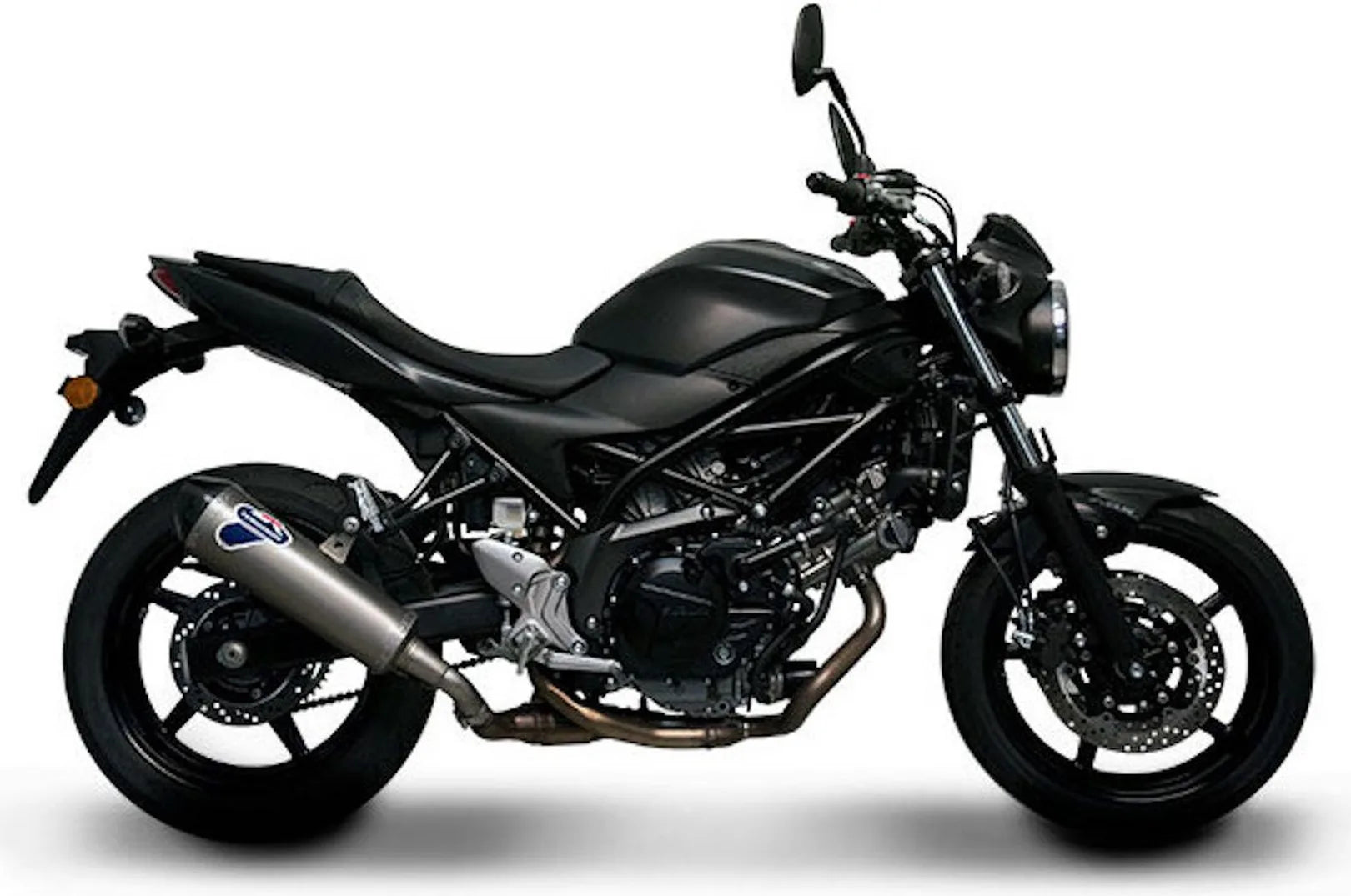 Exhaust Tip With Noise Certification Relevance Stainless Steel Carbon Cap - Termignoni Compatible With Suzuki Sv 650 (2016-2019)