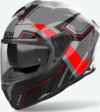 Full-Face Motorcycle Helmet Airoh Spark 2 - Sp2D55 Thermoplastic Hrt Gloss Red Dart Size Xl