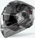 Flip-Up Motorcycle Helmet Airoh Specktre - Specg16 Thermoplastic Hrt Gloss Grey Groove Size M