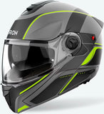 Flip-Up Motorcycle Helmet Airoh Specktre - Specl31 Thermoplastic Hrt Matte Yellow Leaf Size M
