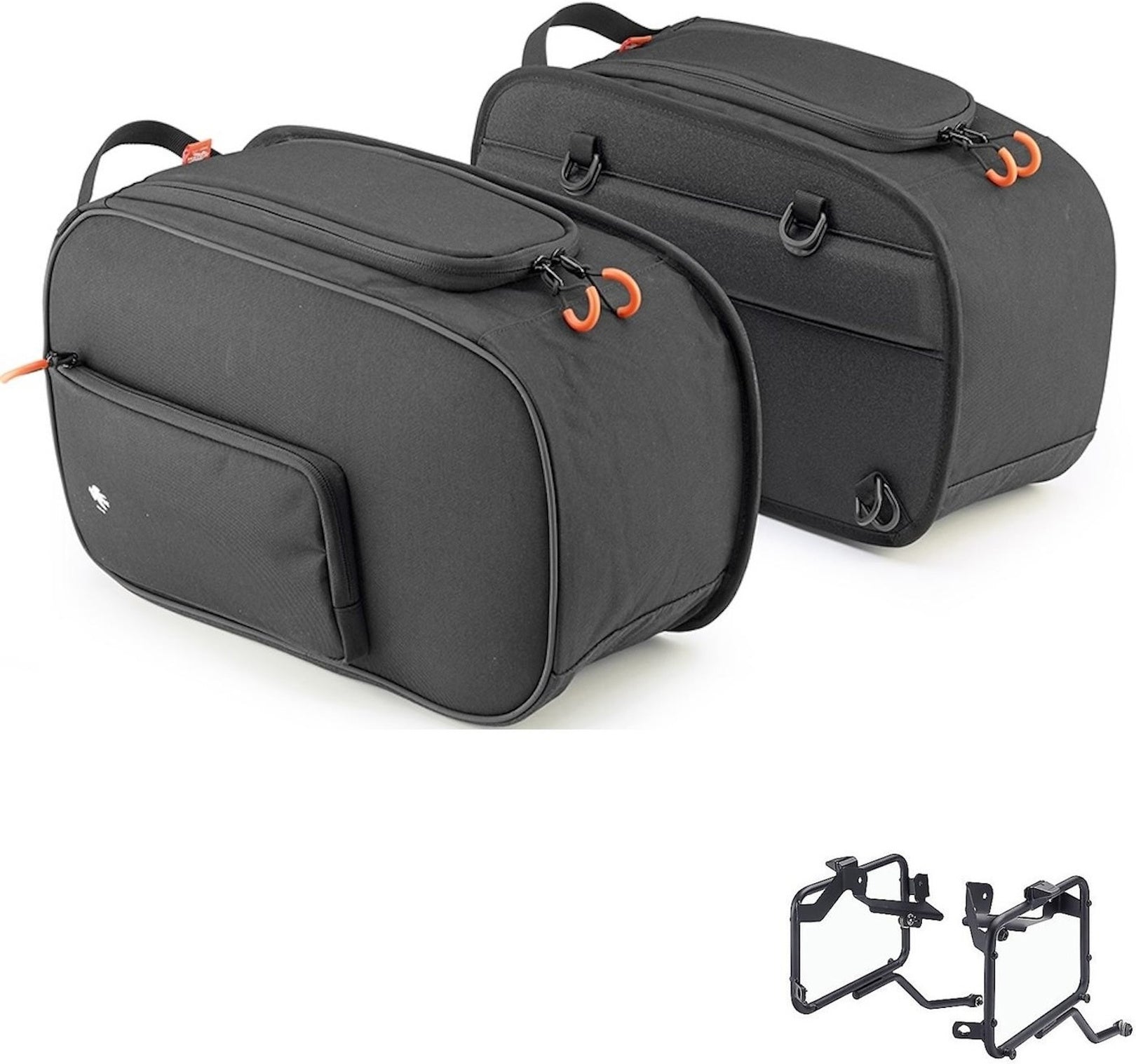Side Bags St105 + Side Bags Holder - Kappa Moto Compatible With Kawasaki Er-6 N (2005-2008)