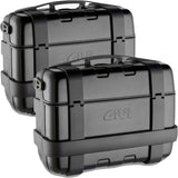Monokey Trekker Black Side Cases - 66 Lt Trekker Aluminium - Givi Compatible With Ktm 790 Adventure R (2019-2020)