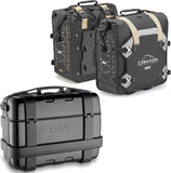 Trekker Canyon Black Top Case + Side Bags - 103 Lt Trekker Canyon Technopolymer - Givi Compatible With Honda Cb 650 R (2021-2023)
