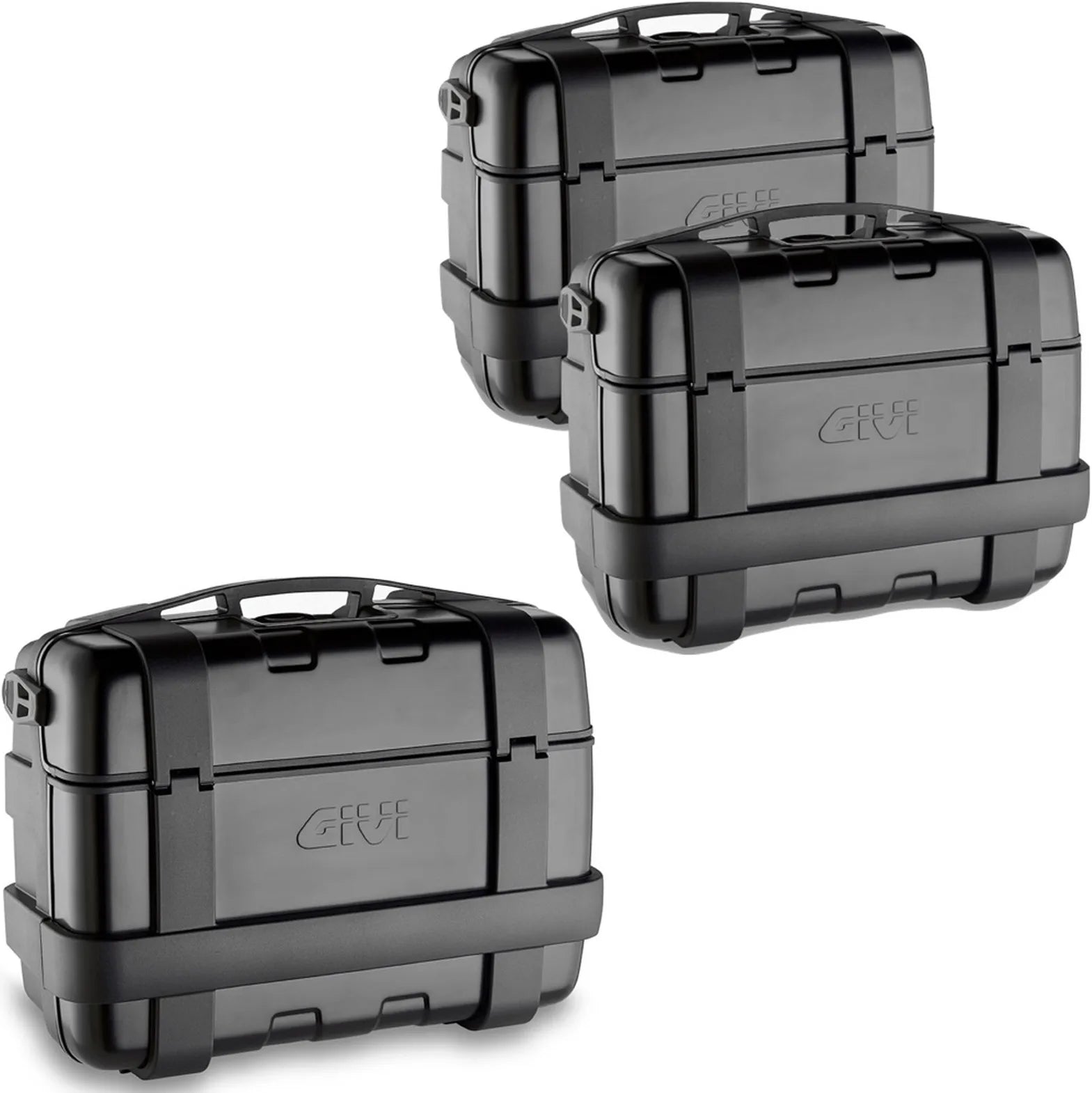 Trekker Black Top Case + Side Cases - 99 Lt Trekker Aluminium - Givi Compatible With Benelli Trk 702 (2023-2024)