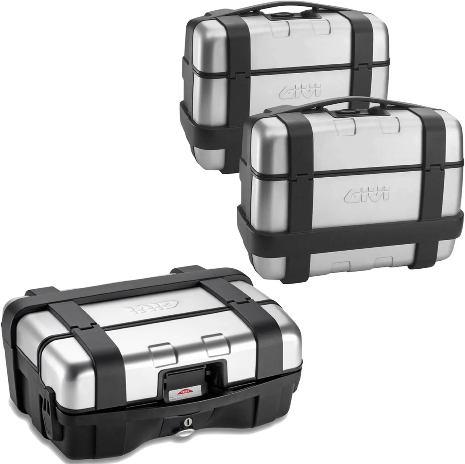 Trekker Top Case + Side Cases - 99 Lt Trekker Aluminium - Givi Compatible With Benelli Trk 702 X (2023-2024)