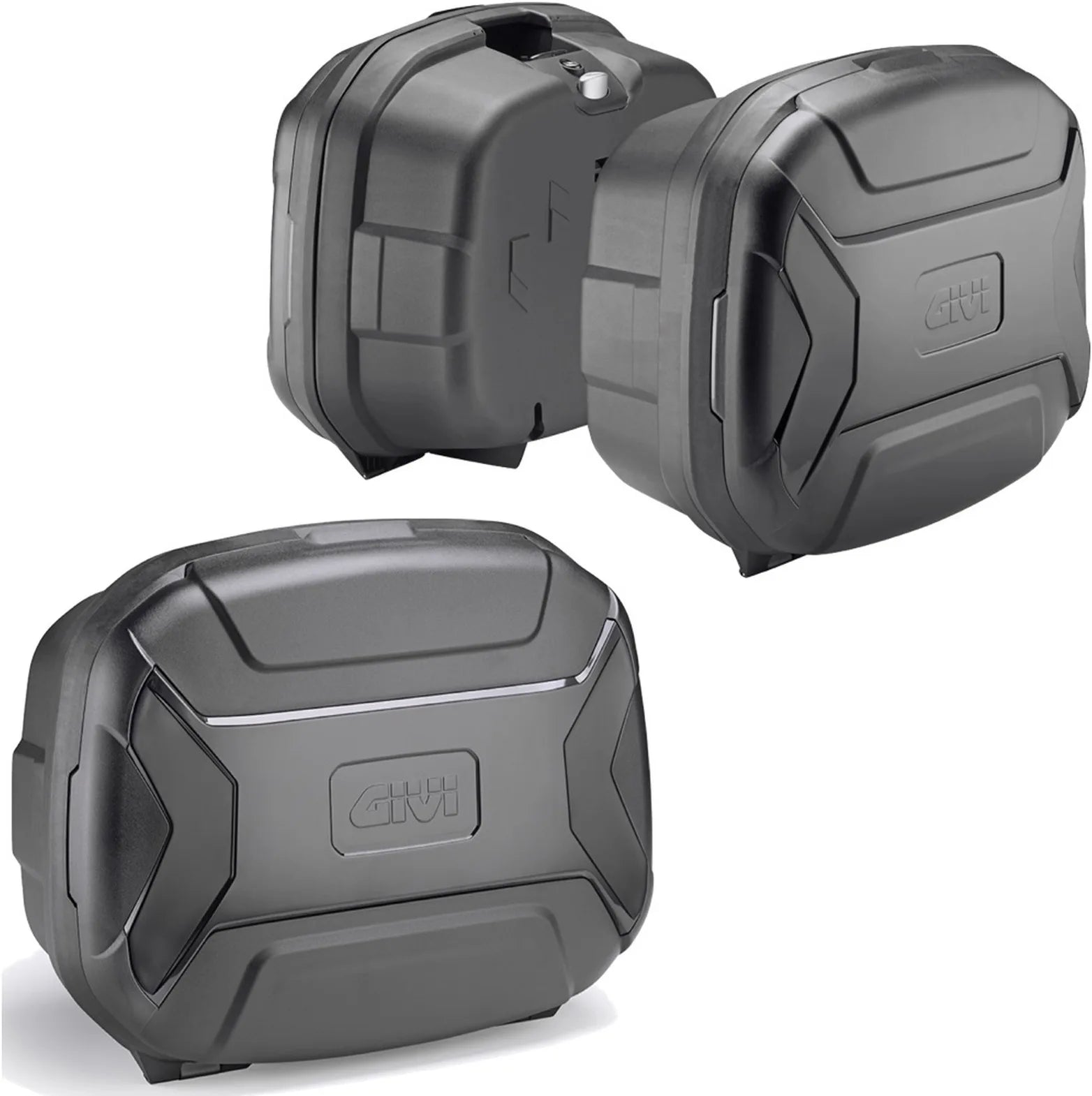 Trekker Lite Black Top Case + Side Cases - 105 Lt Trekker Lite Technopolymer - Givi Compatible With Benelli Trk 702 (2023-2024)