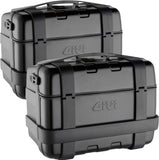 Monokey Trekker Black Side Cases - 92 Lt Trekker Aluminium - Givi Compatible With Bmw R 1200 Gs (2004-2012)