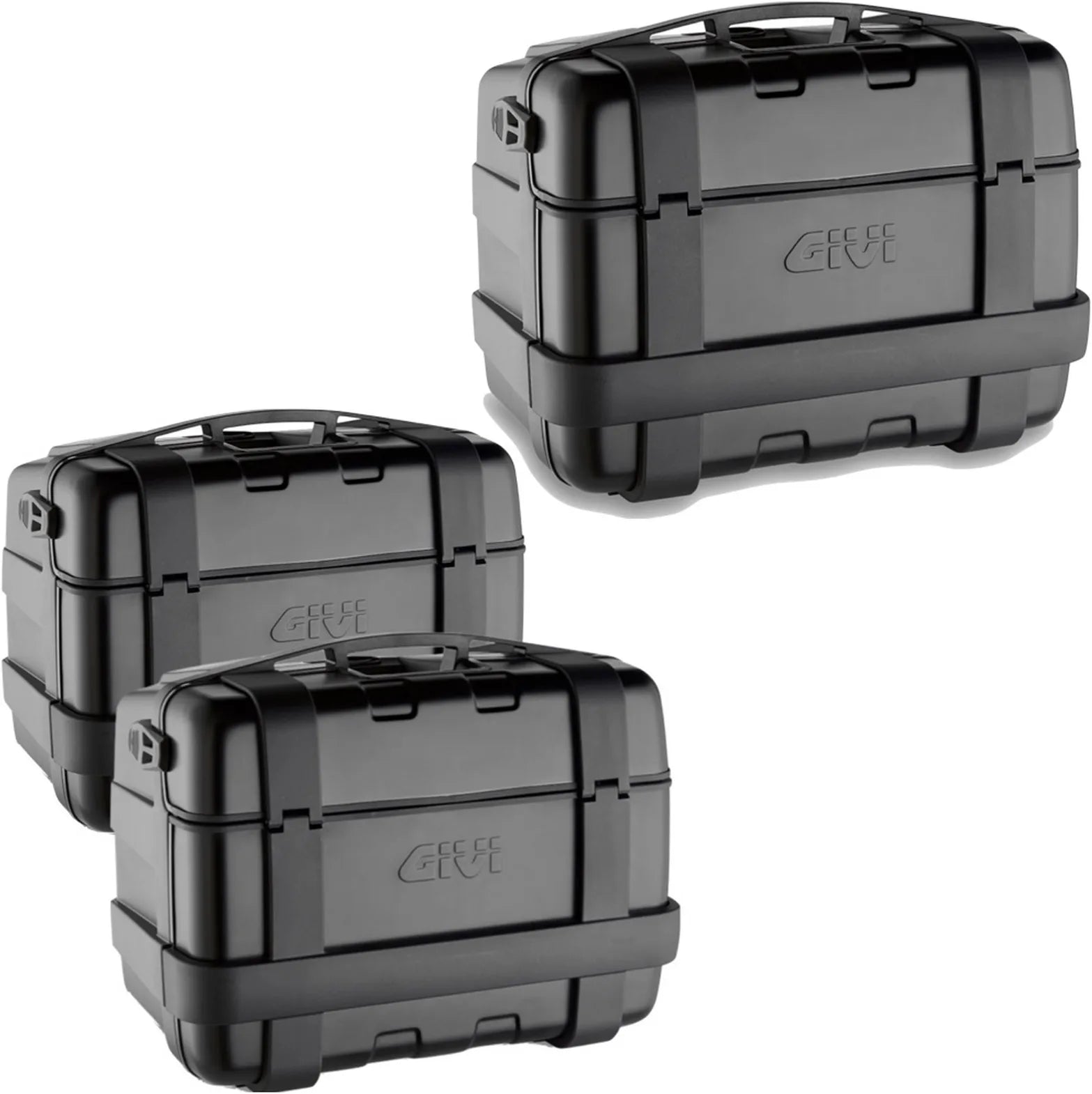 Trekker Black Top Case + Side Cases - 138 Lt Trekker Aluminium - Givi Compatible With Benelli Trk 702 (2023-2024)