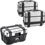 Trekker Top Case + Side Cases - 138 Lt Trekker Aluminium - Givi Compatible With Honda Crf 1000 L Africa Twin (2018-2019)
