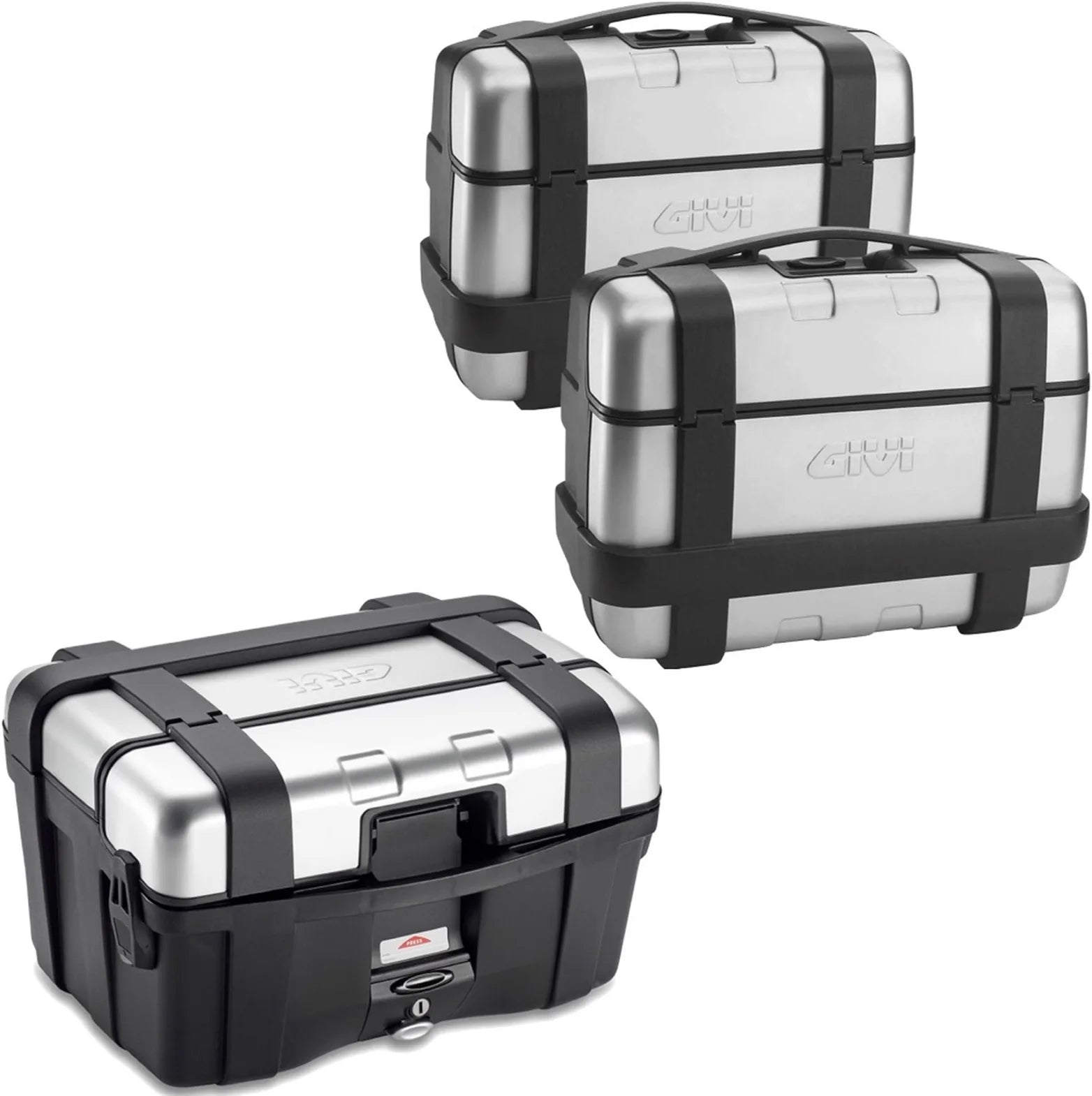Trekker Top Case + Side Cases - 138 Lt Trekker Aluminium - Givi Compatible With Benelli Trk 702 X (2023-2024)