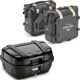 Trekker Canyon Black Top Case + Side Bags - 102 Lt Trekker Canyon Technopolymer - Givi Compatible With Honda Nc 750 S - Dct (2014-2015)