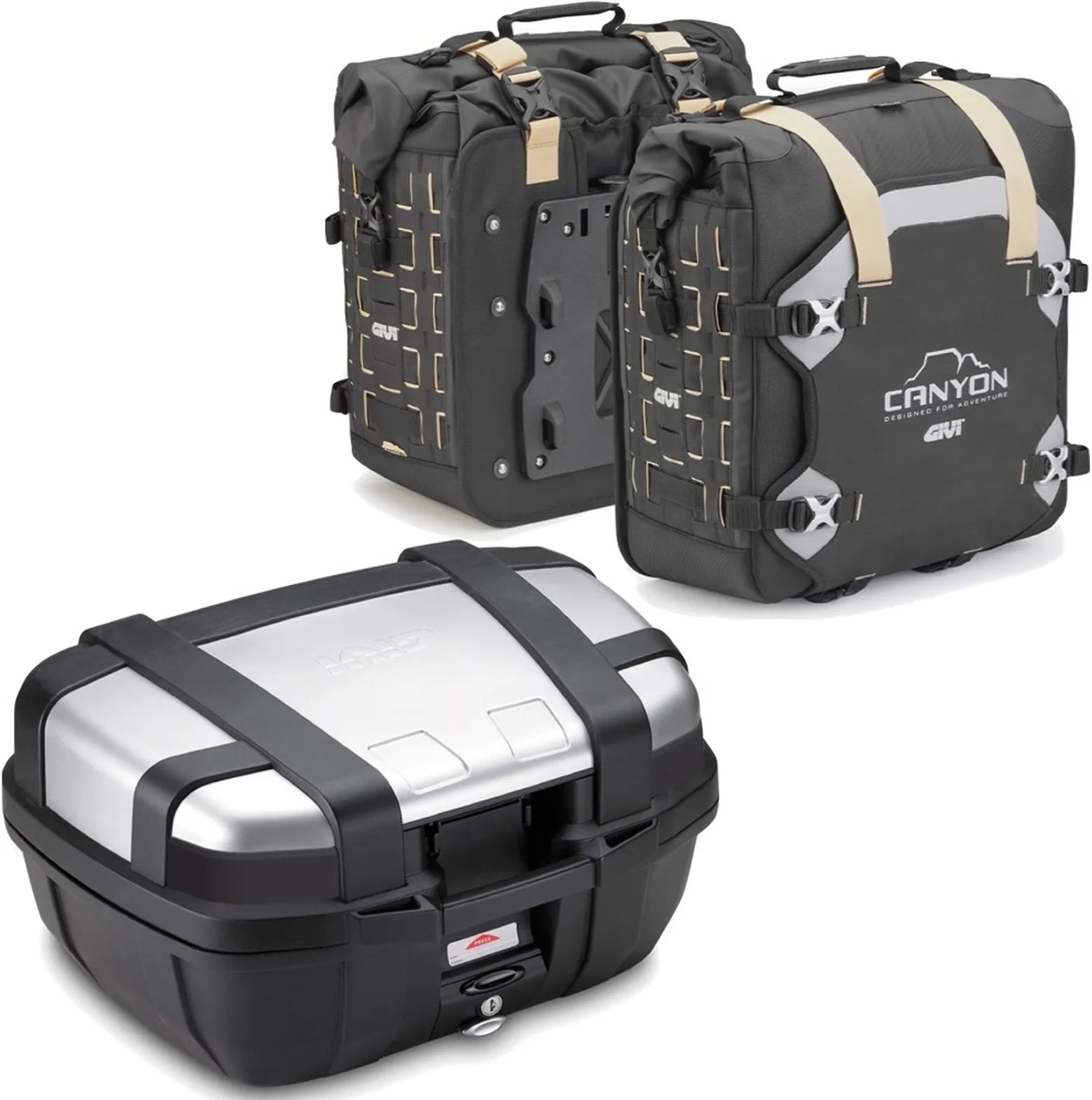 Trekker Canyon Top Case + Side Bags - 122 Lt Trekker Canyon Technopolymer - Givi Compatible With Yamaha Mt-07 (2021-2024)