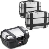 Trekker Top Case + Side Cases - 144 Lt Trekker Aluminium - Givi Compatible With Honda Crf 1000 L Africa Twin Adventure Sports (2018-2019)