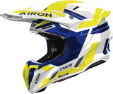 Off-Road Motorcycle Helmet Airoh Twist 3 - Tw3Di31 Thermoplastic Hrt Blue Yellow Gloss Dynasty Size Xxl