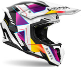Off-Road Motorcycle Helmet Airoh Twist 3 - Tw3R38 Thermoplastic Hrt Gloss Rainbow Size Xl