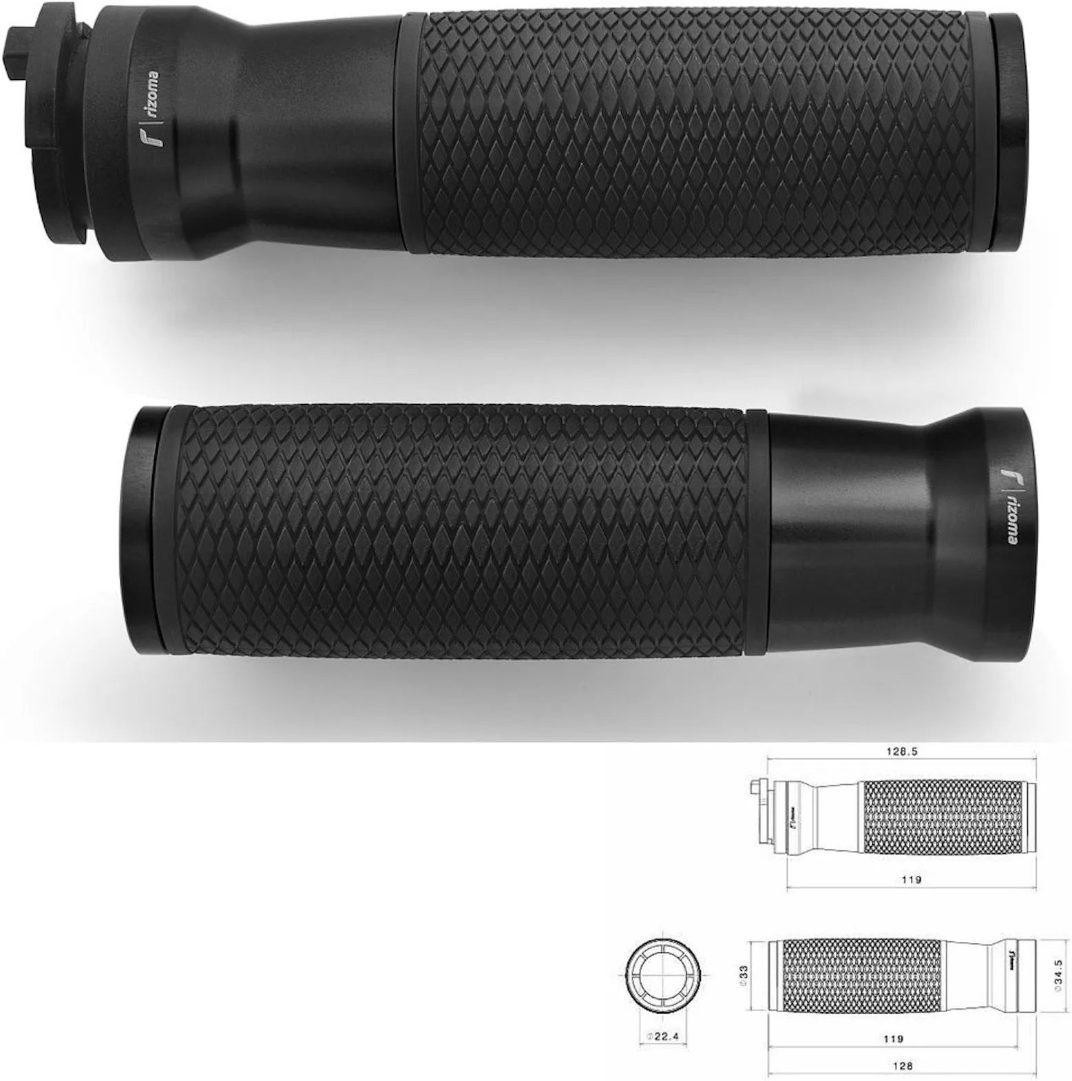 Knobs Ø22 Ride By Wire Urlo - Rizoma Compatible With Ducati Supersport 939 S (2017-2019)