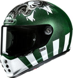 Full-Face Motorcycle Helmet Hjc V10 Advanced Fiberglass Composite Mc4 Crania Size 07 S