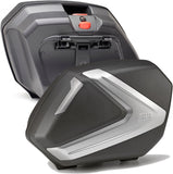 Monokey Side Silver Tech Side Cases - 74 Lt Technopolymer - Givi Compatible With Kawasaki Z 650 (2017-2019)
