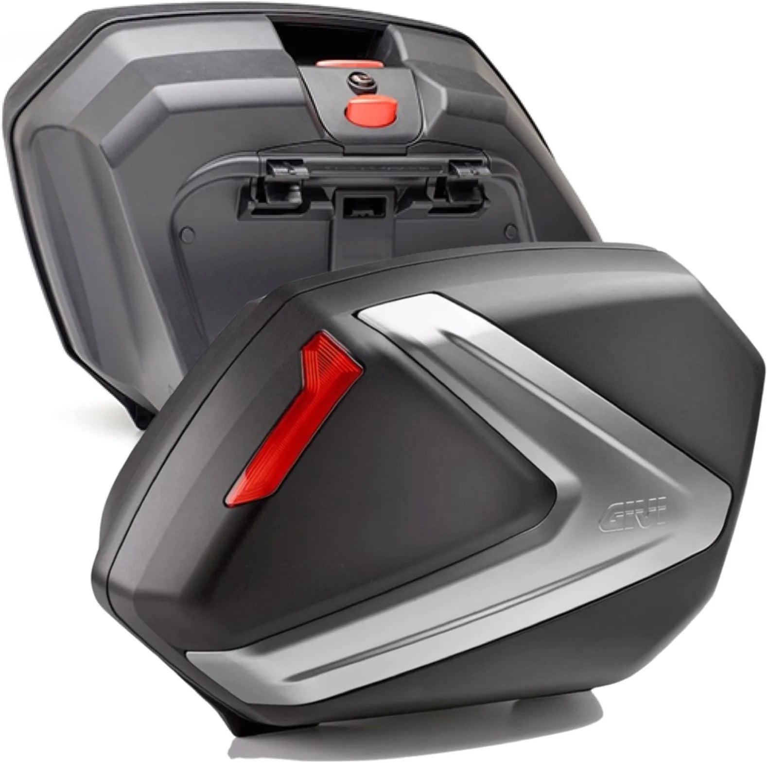 Monokey Side Silver Side Cases - 74 Lt Technopolymer - Givi Compatible With Suzuki Gsx 1250 F (2010-2016)