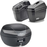 Black Tech Top Case + Side Cases - 84 Lt Technopolymer - Givi Compatible With Honda Nc 750 X (2016-2020)