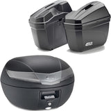 Black Tech Top Case + Side Cases - 84 Lt Technopolymer - Givi Compatible With Honda Nc 700 X (2012-2013)