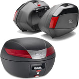 Black Top Case + Side Cases - 110 Lt Technopolymer - Givi Compatible With Yamaha Fz-6 - Fazer (2004-2006)
