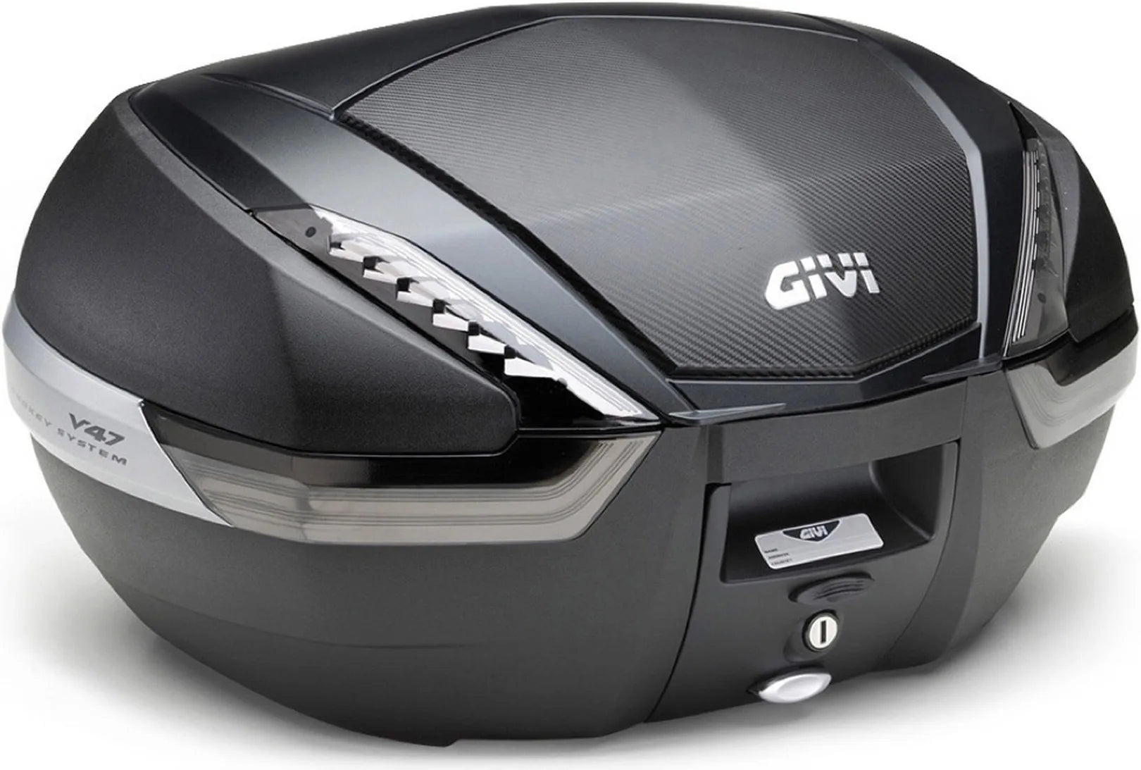 Monokey Carbon Look Tech Top Case - 47 Lt Technopolymer - Givi Compatible With Ktm 1290 Super Adventure R (2021-2024)
