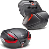 Carbon Look Top Case + Side Cases - 121 Lt Technopolymer - Givi Compatible With Moto Guzzi V 100 Mandello 1000 (2022-2024)
