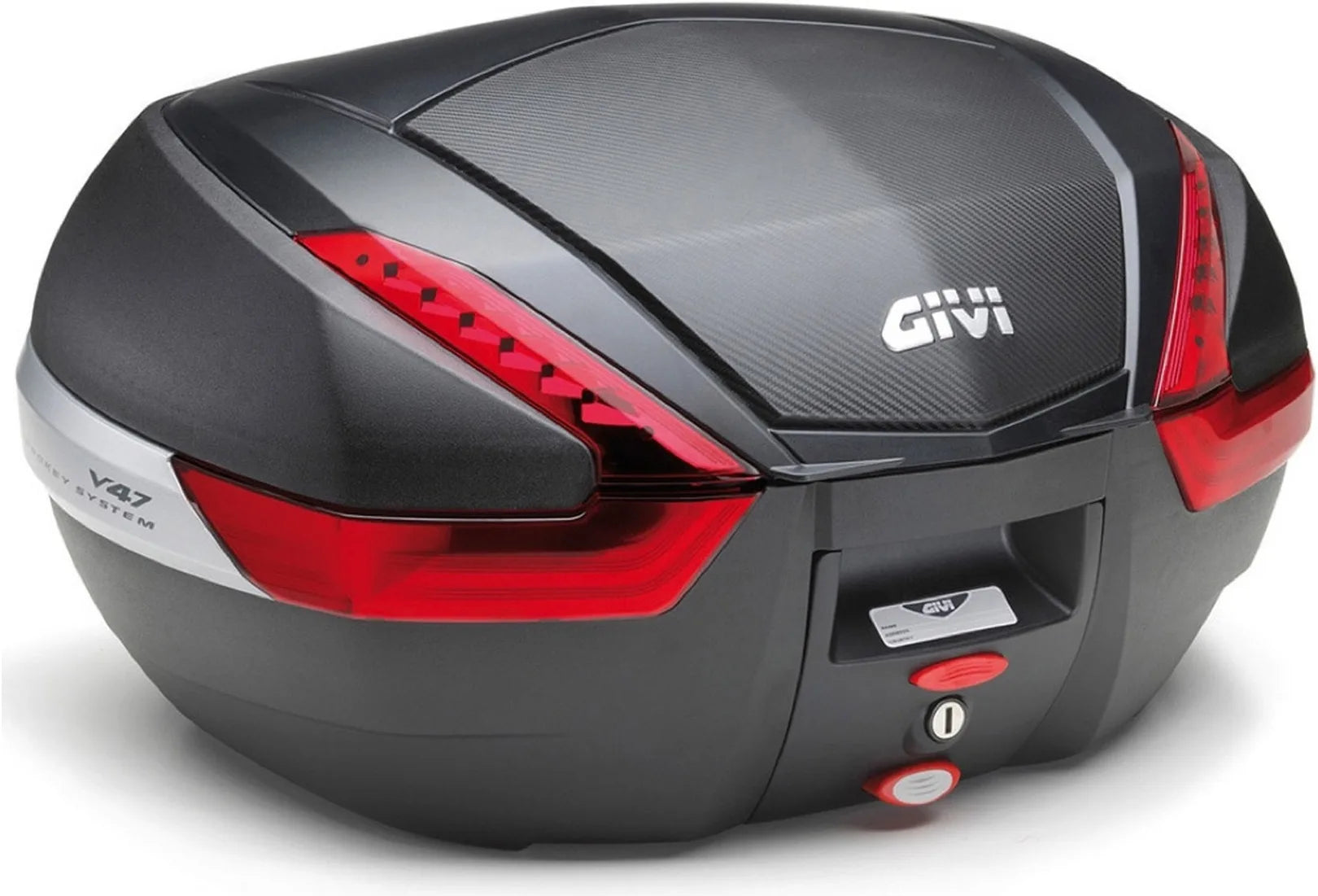 Monokey Carbon Look Top Case - 47 Lt Technopolymer - Givi Compatible With Ktm 890 Smt (2023-2024)