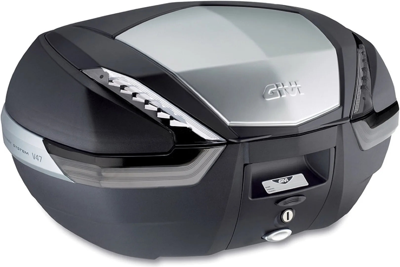 Monokey Silver Tech Top Case - 47 Lt Technopolymer - Givi Compatible With Ktm 1290 Super Adventure S (2017-2020)