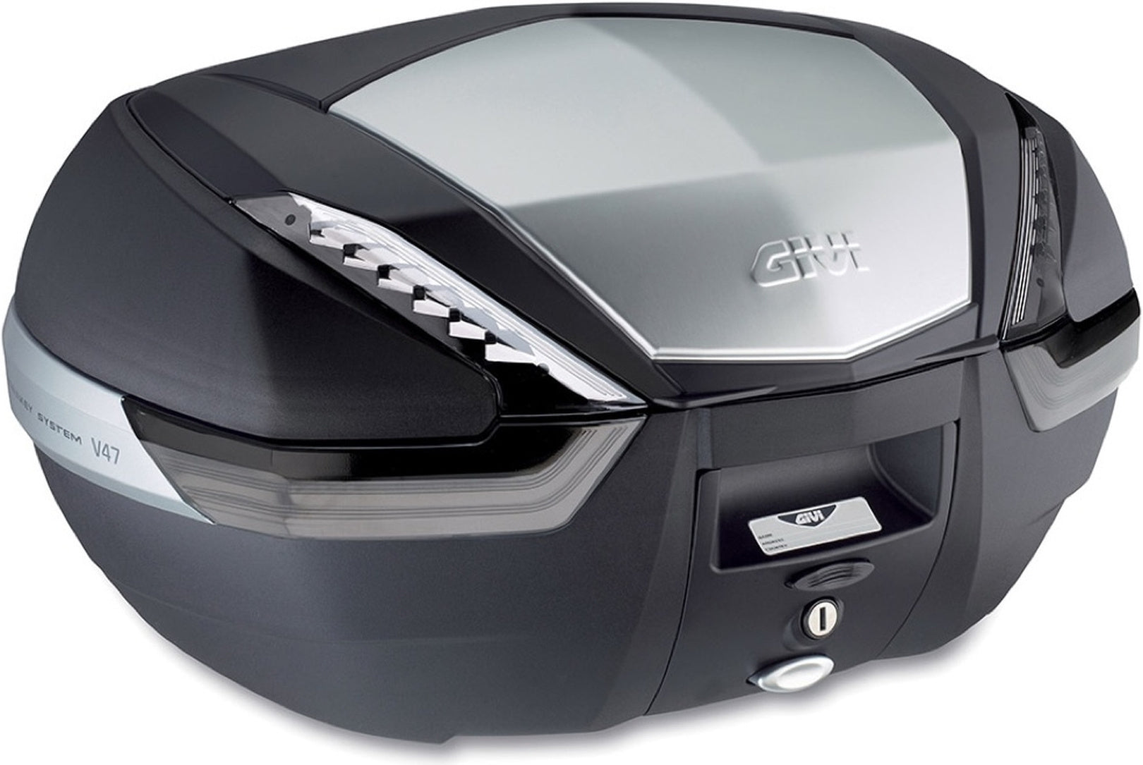 Monokey Silver Tech Top Case - 47 Lt Technopolymer - Givi Compatible With Niu Nqix 500 (2025)