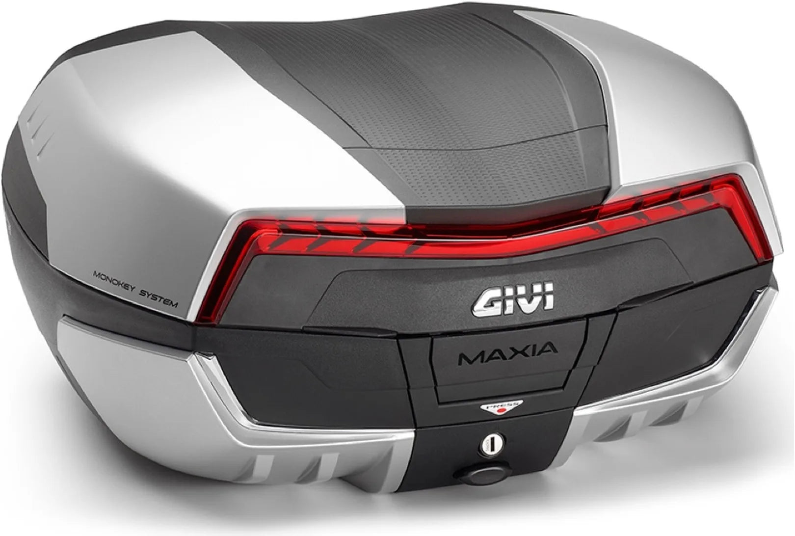 Monokey Maxia 5 Silver Top Case - 58 Lt Maxia 5 Technopolymer - Givi Compatible With Ktm 890 Smt (2023-2024)